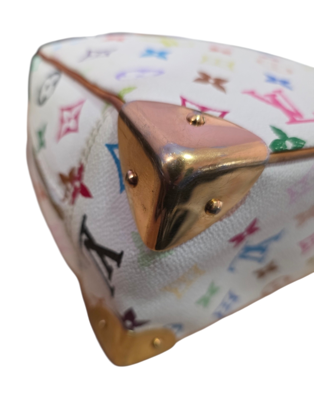 Louis Vuitton Multicolor Trouville White Monogram Bag | Authentic | Vintage - Picture 10 of 14
